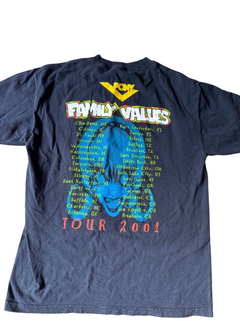 Vintage Family Values Tour 2001 Graphic T-Shirt Black Punk Rock Band Tee Men’s - Picture 8 of 10